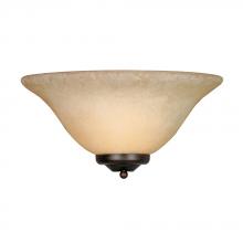  8355 RBZ - Multi-Family 1 Light Wall Sconce in Rubbed Bronze with Tea Stone Glass